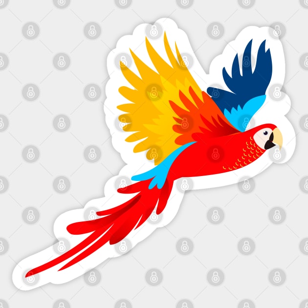 Parrot Sticker by Mako Design 